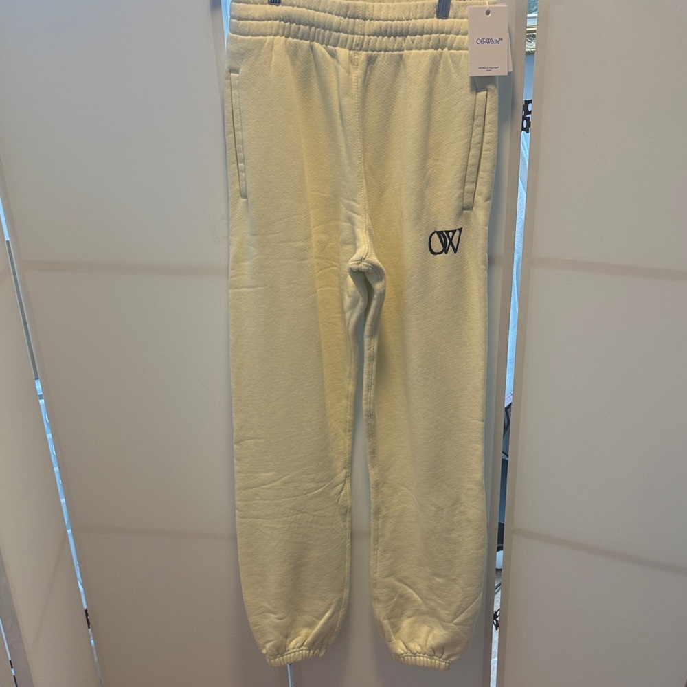 Off-White Yellow Cream  Sweatpants